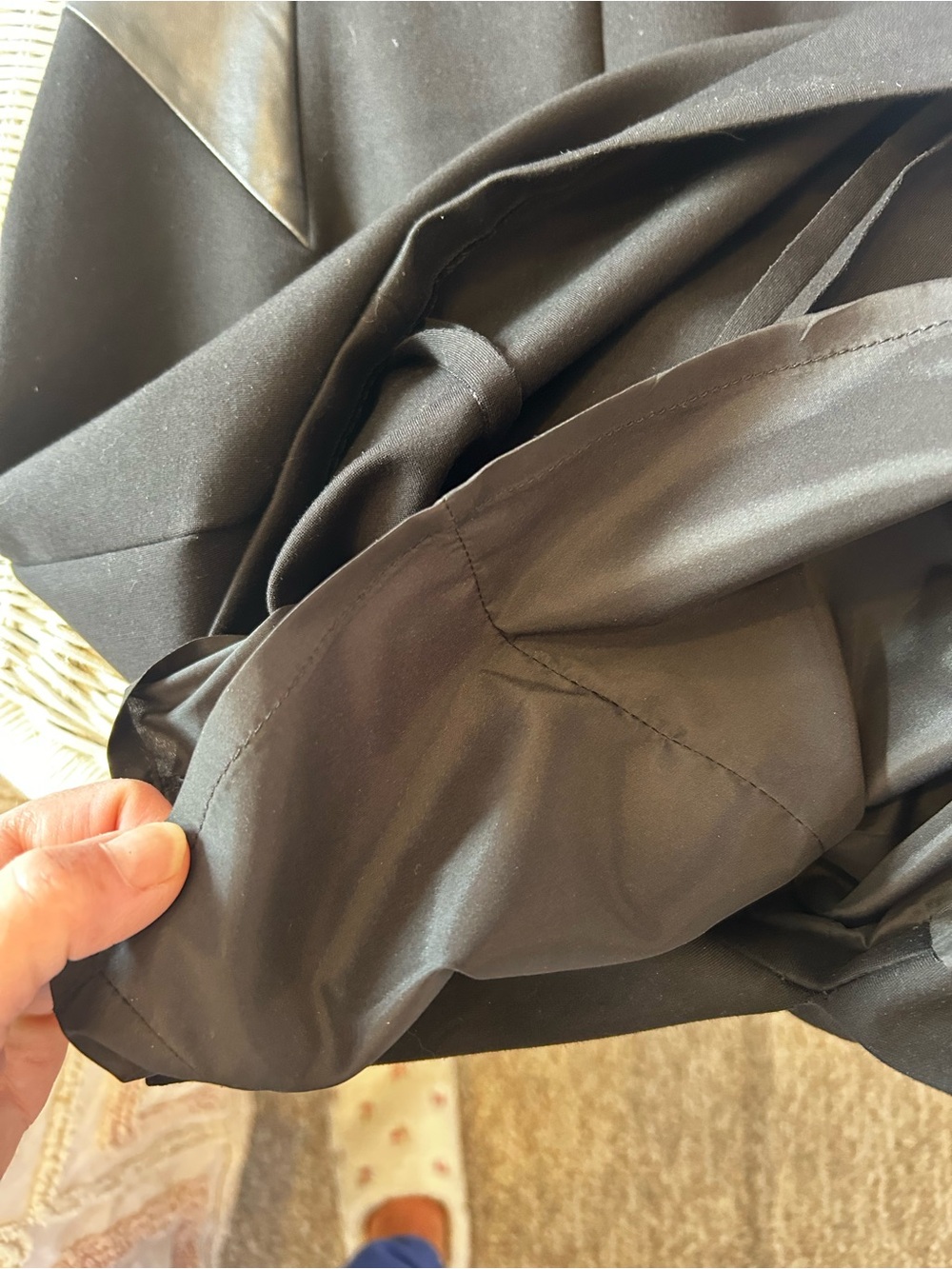 Danier Black Leather-Panel Midi Dress - Picture 6 of 8